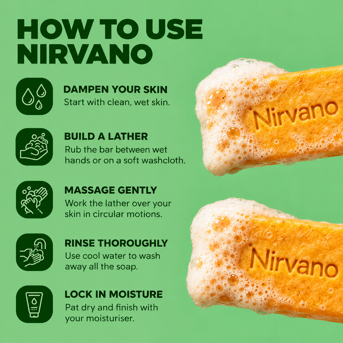 Nirvano Turmeric Fade & Glow Bar — real customer results, unretouched