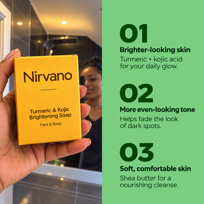 Nirvano Turmeric Fade & Glow Bar — real customer results, unretouched
